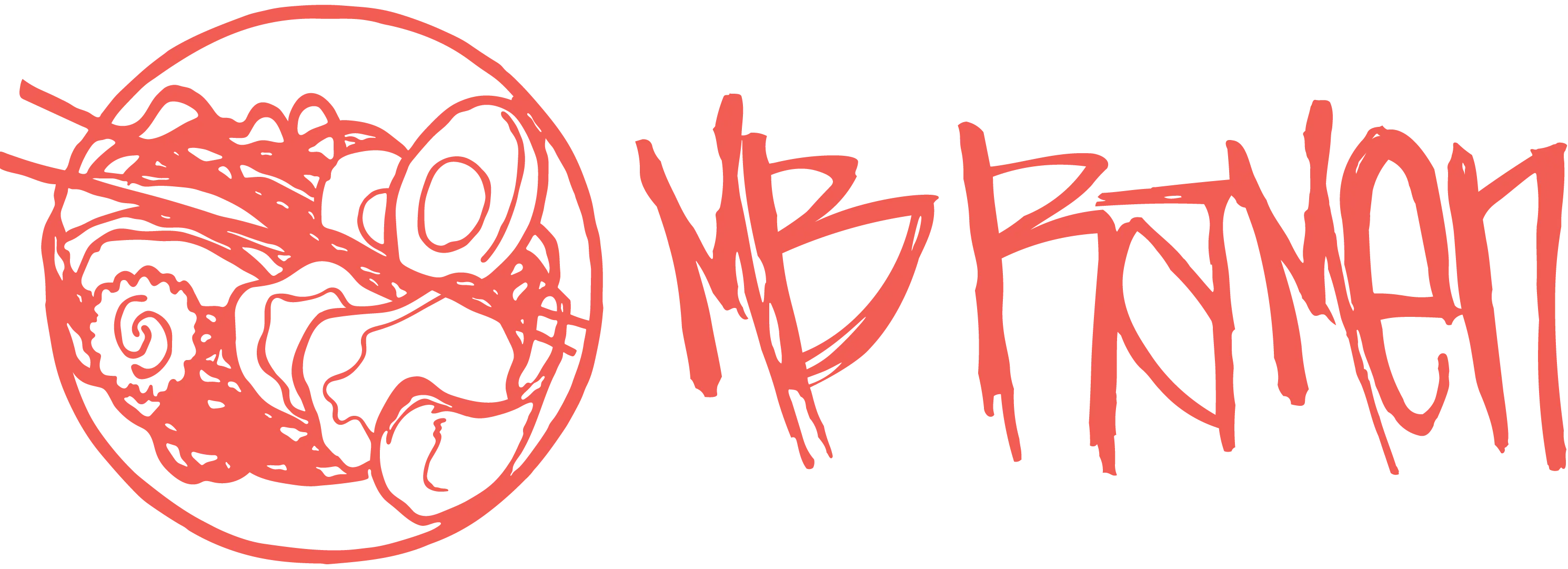 Restaurant logo featuring ramen as the emblem